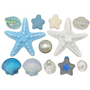 Accesorios de resina de estrella de mar <span class=keywords><strong>grandes</strong></span> transfronterizos para DIY, fundas de teléfono móvil, zapatillas con orificios, horquillas y accesorios para el cabello, material para accesorios - Product Image 5