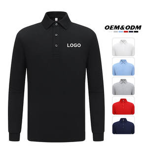 Vente en gros de tissu piqué doux de haute qualité, chemise <span class=keywords><strong>polo</strong></span> pour homme 100% coton, chemise à manches longues, broderie, impression de logo pour unisexe - Product Image 1