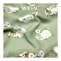 WI-B05 Neuerscheinung Doppelseitiger Chiffon-Stoff Damenkleid Blau-Weiß Blumencluster-Muster Knitter-Print Stoff Nachtwäsche
