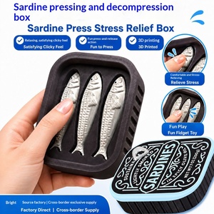 Nouveau jouet anti-stress multi-clicker imprimé en 3D en forme de sardines pour animaux de maternité, idéal pour l'export. - Product Image 3