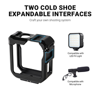YUANYUJINGMI Cage de caméra polyvalente en alliage d'aluminium, étanche et résistante aux chocs, pour Max/Ace Pro, avec double griffe porte-accessoires et accessoires 1/4