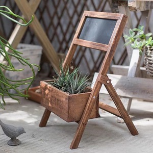 Wooden Flower Trough Solid Wood Retro Succulent Planter Outdoor Garden Floor <b>Standing</b> Flower Box Decorative Ornament - Product Image 1