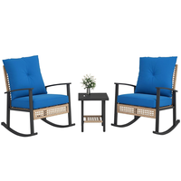 Ensemble de chaises de bistrot modernes en rotin et osier pour patio, véranda, jardin et balcon