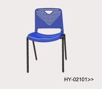 Chaise d'école moderne en métal avec base trépied, siège en plastique, design coloré, 3 tailles