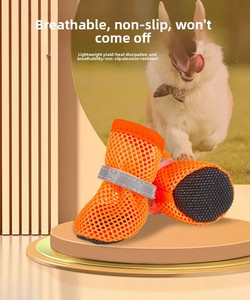 Chaussures d'été pour chien antidérapantes, respirantes, résistantes à l'usure, à semelle souple, design mignon et tendance, protection des pattes pour chiots - Product Image 5