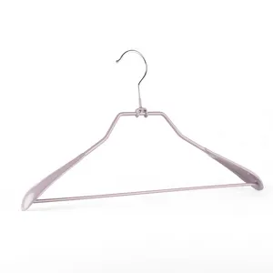 Factory Price Common Lilac Color Strong PVC Coated Metal Wire Clothes hangers for Coats and Suits