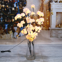 2021 Bestseller LED-Blumenlicht H90CM Kirschblüten-Zweigbaum Künstliche Blumenlichter für Heimdekoration mit LED-Beleuchtung