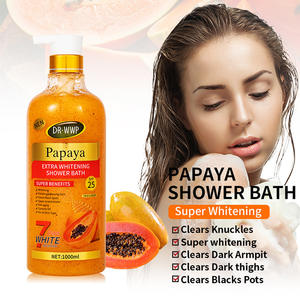 Gel douche blanchissant au curcuma biologique naturel 1000 ml, acide kojique, gel douche éclaircissant, gommage exfoliant - Product Image 5