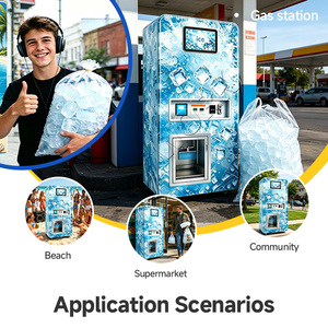 Distributeur automatique de glace en libre-service, entièrement automatique, avec emballage intégré, plusieurs modes de paiement, alimentation en glace 24h/24 sans interruption. - Product Image 5