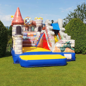 Aufblasbare ritterburg commercial <b>inflatable</b> knight bouncy castle slide combo jumping bounce <b>house</b> for kids - Product Image 1