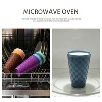Tasse à café personnalisée en paille de blé avec couvercle à boire directement 630 ml 21 oz Tasses à café réutilisables avec couvercles Couleurs Morandi Lavable au lave-vaisselle