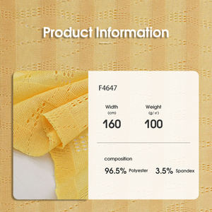 מוכן לסחורה 100gsm בד מחודד 96.5% פוליאסטר 3.5% ספנדקס גסים ממוחזר בד לכה ג 'ארד סרוג - Product Image 2