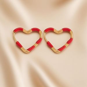 CAIOOCHE <span class=keywords><strong>Orecchini</strong></span> Colorati Impermeabili in Acciaio Inossidabile, Nuovi <span class=keywords><strong>Orecchini</strong></span> a Cerchio Placcati Oro con Smalto a Goccia a Forma di Cuore, Regalo per la <span class=keywords><strong>Festa</strong></span> <span class=keywords><strong>della</strong></span> <span class=keywords><strong>Mamma</strong></span> - Product Image 3