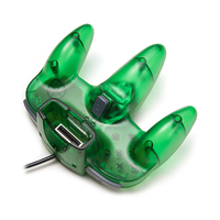 Mando de juego con cable USB y motor de vibración para joystick 64 Gold Silver y conector de consola