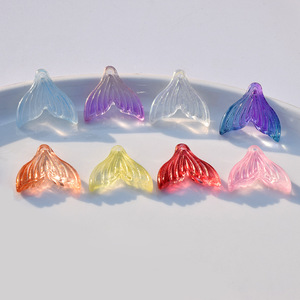 Colgante de cola de sirena de cristal, accesorio de joyería para tocados de novia, decoraciones para horquillas, diseño colorido y moderno - Product Image 1