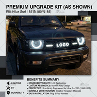 Kit de mise à niveau de calandre avant Plug and Play pour Toyota Hilux Surf 185 avec phares LED à faisceau bas et haut