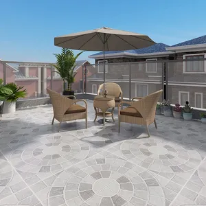 Đá-Nhìn gạch Nhiều Màu <span class=keywords><strong>Slate</strong></span> ngoài trời gạch 40x40 cm màu xám gỉ sứ ngoài trời sàn gạch cho ban công hiên sân - Product Image 3