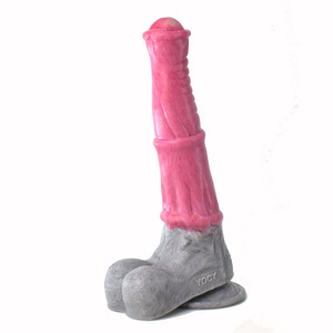 Egzotik Canavar Silikon Kalıp Gerçekçi Geri Çekilebilir Sahte Penis Yapay Penis Vibratör Yumuşak Kadın Su Geçirmez 50dB Titreşimli 24.5cm - Product Image 5
