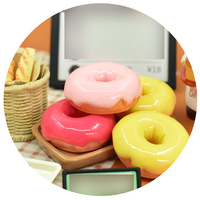 25mm Coloré Donut Résine Flatback Cabochon pour Diy Scrapbook Crème Colle Téléphone étui Épingle À Cheveux Décoration Réfrigérateur Aimant