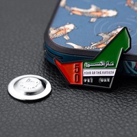 Broches à aimant en métal émail doux, carte personnalisable, drapeau pays des rêves, Logo de marque, avec cartes de support, qualité supérieure