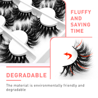 Medylashes Factory – Cils 3D faits main, doux, véganes, biodégradables, en fibres végétales, noirs, 5MM-25MM, 25-30 utilisations, avec bande en coton
