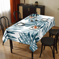 Nappe de table rectangulaire, nappe en polyester imperméable, nappes imprimées numériques 3D pour la décoration du dîner, de la cuisine et des fêtes