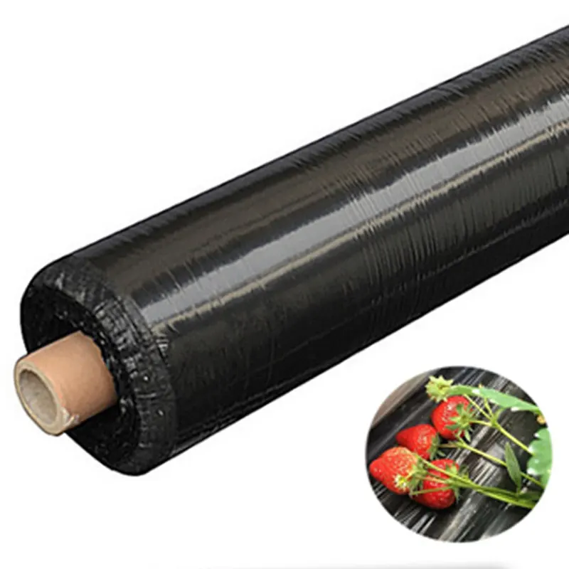 Agricoltura LDPE pacciamatura Film plastica nera pacciamatura pellicola riflettente per pacciamatura tappetino per il controllo delle infestanti copertura del terreno per piante