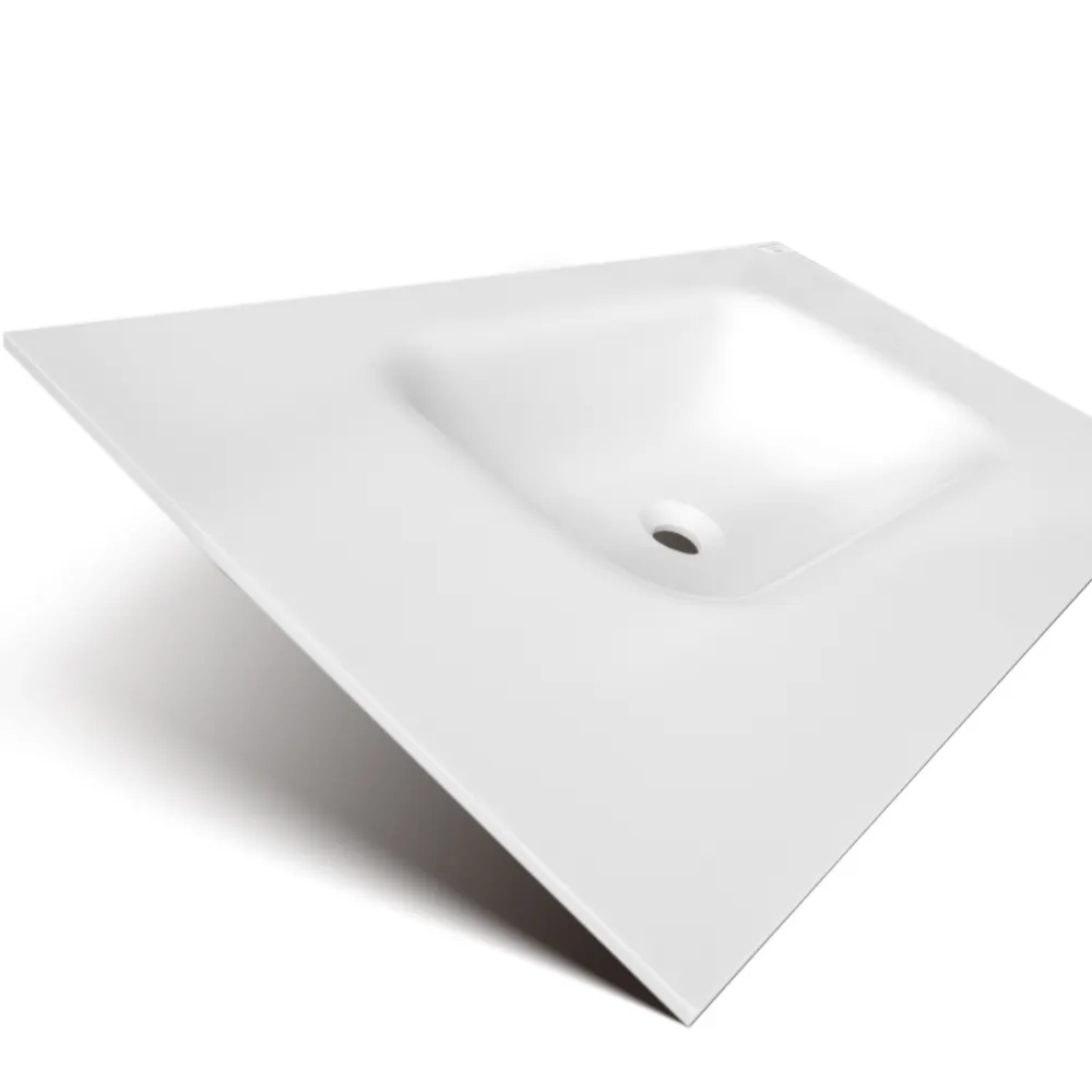 Art basin wholesale artificial stone Sanitary Ware Bathroom Rectangular shape Design Style Modern Countertop Sink