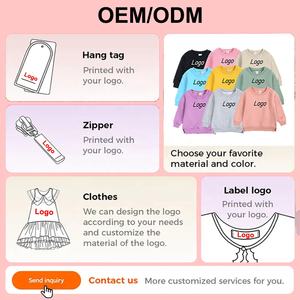 Ensemble de pulls ras du cou personnalisés 220g survêtements d'équipe tenues filles kpop imprimé enfants survêtements 2 pièces - Product Image 4