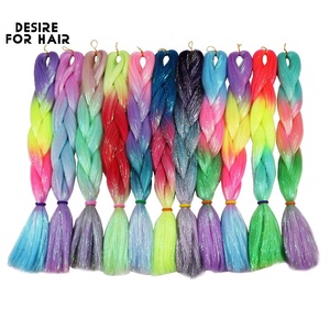 NUOVO Mix di Tinsel Luccicante Resistente alle Alte Temperature, Extension per Capelli Sintetici Intrecciati Rossi, Bianchi e Verdi per Natale - Product Image 4