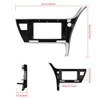 Cadre d'autoradio Android Podofo 10 ''2 Din 4 + 64G Carplay Android Auto pour Toyota Corolla (conduite à droite) 2017 IPS DSP GPS RDS