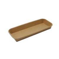 Caja de Papel Kraft Ecológica, Desechable, Biodegradable y Reciclable para Comida para Llevar, con Tapa, para Sushi, Papas Fritas y Azúcar