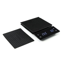 Balance de cuisine professionnelle multifonctionnelle à affichage LED alimentée par piles, avec minuteur pour café filtre, capacité 3kg/0.1g