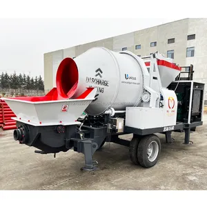 tow behind concrete mixer pump with famous diesel engine or electric motor free 100m long delivery pipe