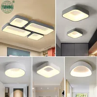 TUOMING control remoto inteligente montado en superficie cuadrado redondo diseño moderno lámpara de techo led para dormitorio casa