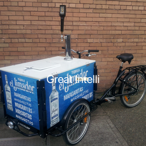 Tricycle de vente ambulante à prix d'usine <span class=keywords><strong>pour</strong></span> jus, boissons fraîches, bière, chariot à glaces, bar mobile à 3 roues - Product Image 4