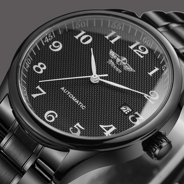 Fashion Luxury Mechanical Automatic Watch Transparent Back Cover Minimalist Design With Silver White Dial Montre Automatique