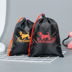 Bolsa para Zapatos con Cordón de Poliéster Barkswell, Negra, Reutilizable, para Accesorios de Perros - Product Image 1