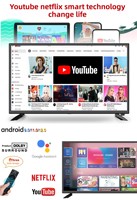 Téléviseur intelligent TCL QLED 24/32 pouces 4K Ultra HD Android 14 75Hz Couleur noire