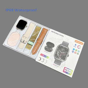Neues Design WK76 Mate Combo Smartwatches Elektronische Uhr 3-in-1-Armbanduhr aus Leder/Silikon/Metall mit Ohrhörern - Product Image 3