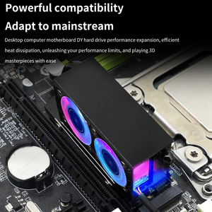 Радиатор Tirshric RGB SSD M2 с вентилятором 3Pin 7000 об/мин охлаждающий <span class=keywords><strong>M</strong></span>.2, радиатор с жестким диском <span class=keywords><strong>M</strong></span>.2 2280 NVMe NGFF SSD радиатор для настольного ПК - Product Image 6