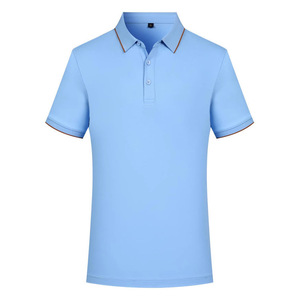 เสื้อโปโลบริษัทแบบสั่งทำ สีพื้น ผ้าโพลีเอสเตอร์เนื้อไอซ์ซิลค์ แขนสั้น แต่งขอบตัดสี ใส่ได้ทุกวัน ไซส์ XL - Product Image 3
