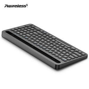 Teclado Inalámbrico Ergonómico Recargable ABS Bluetooth Multidispositivo con Teclado Numérico y Soporte para Tablet - Product Image 2