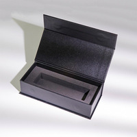Scatola Regalo Magnetica Vuota in Cartone Rigido Nero Opaco di Lusso con Logo UV Personalizzato per Confezione Notebook