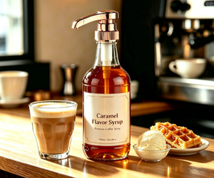 Food Grade PP Syrup Dispenser Pump 28/400 Electroplated Rose Gold Head 5cc 8cc 10cc For <b>Coffee</b> Bar Flavor Syrup Bottle - Product Image 1