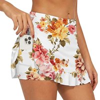 Shorts de sport et yoga taille haute élastiques, respirants et à séchage rapide, en fibre de lait, imprimé hawaïen, grande taille, pour l'été