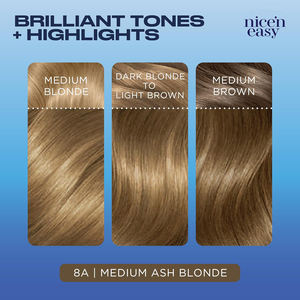Tinte para el Cabello OEM R'ENDASE Nice'n Easy, Color Rubio Cenizo Medio 8A, Paquete de 3, Cabello Suave y Fortalecido, 100% Cobertura de Canas - Product Image 5