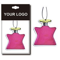 Réplique de flacon de parfum de luxe en papier, désodorisant de voiture, inserts de parfum personnalisés, pendentifs, décorations d'aromathérapie pour voiture, sur commande