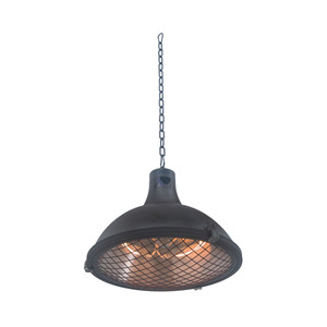 Lampada Riscaldante da Soffitto Nera per Interni ed Esterni, Apparecchio di Illuminazione Riscaldante per Patio - Product Image 1