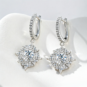 Wholesale Custom 925 <b>Sterling</b> <b>Silver</b> Rhodium Plated Oval Cut Cubic Zirconia Round Fine Jewelry Earrings for Women Jewelry Gift - Product Image 5